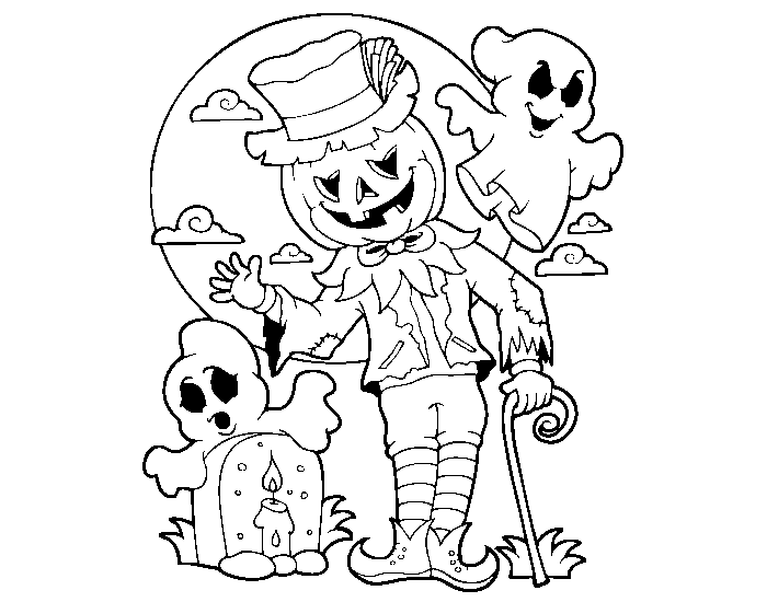 Halloween Párty - Omaľovánka Online Omaľovánka Online