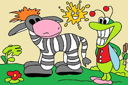 Zebra a crvček
