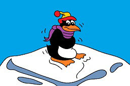 Tučniak na ľade