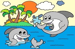 Skákajúce delfíny