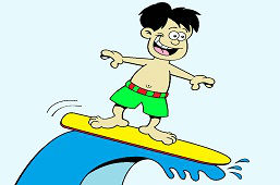 Mladý surfer