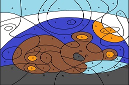 Medveď spí v brlohu