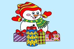 Snehuliak a darčeky
