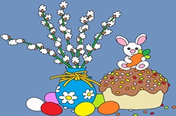 Veľkonočné vajíčka a vŕbové konáriky